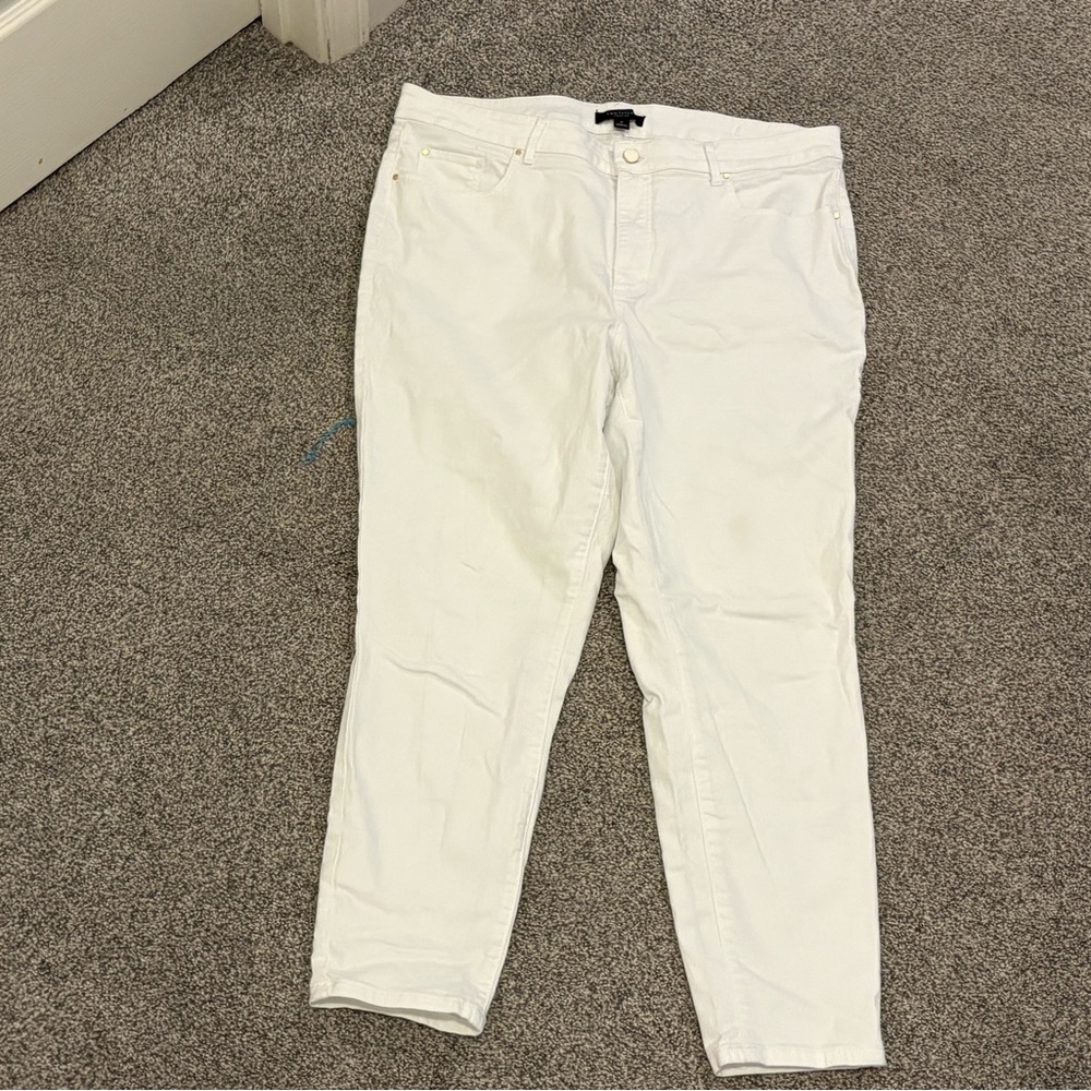 Ann Taylor Women's Cream Ankle Jeans